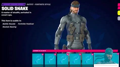 Solid Snake In Fortnite Skin Release Date And How To Unlock Esport Voice