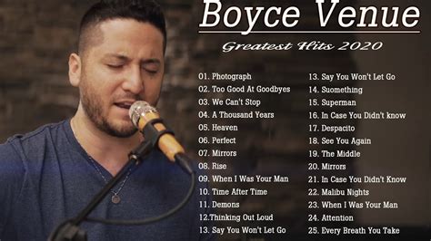 Boyce Venue Playlist The Best Acoustic Covers Of Popular Songs 2020