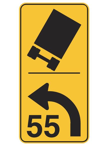 Tilting Truck Symbolic L And R 1500 X 3000 W1 8 Road Sign Bsc