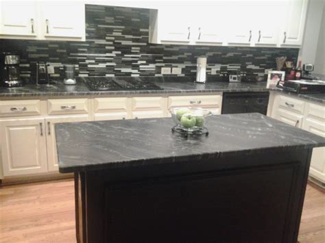 Black Pearl Leathered Granite Countertops — Randolph Indoor And Outdoor