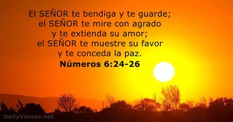Números 6:24-26 - Versículo de la Biblia del día - DailyVerses.net