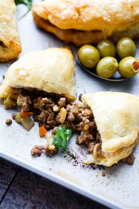 Beef Empanadas With Olives Easy Puff Pastry And Ground Beef Recipe