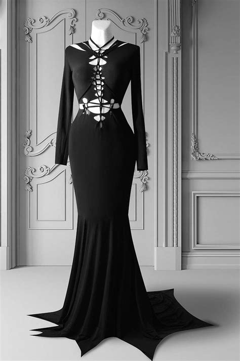 Check spelling or type a new query. Slashed dress Morticia Addams black gothic | Etsy | Slash ...