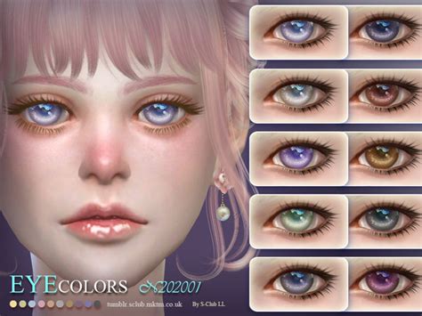 S Club Ll Ts4 Eyecolors 202001 Sims 4 Cc Eyes Sims 4 Body Mods The