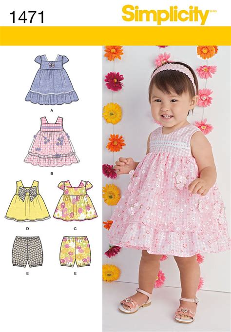 Simplicity Creative Group Babies Dress Top And Bloomers Baby Girl