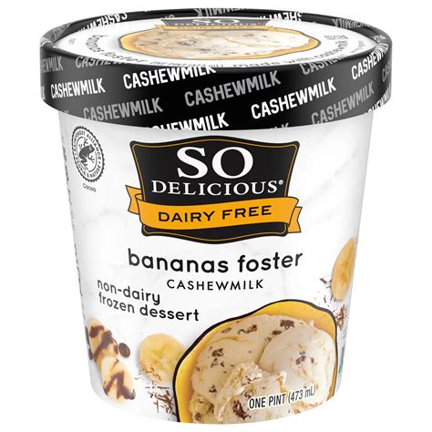 So Delicious Dairy Free Chocolate Drizzled Banana Foster Frozen Dessert