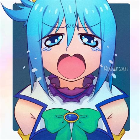 Sketched Aqua Crying Konosuba