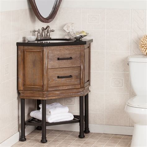 With a corner vanity, one side can hold the sink and the other a flat counter space for the daily prep. Laurel Foundry Modern Farmhouse Valensole 32" Single ...