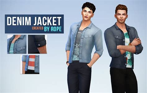 Maxis Match — Simsontherope Denim Jacket For The Sims 4 Sims Sims