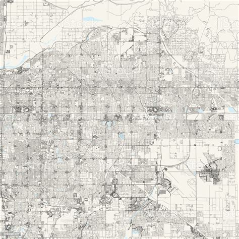 Mesa Arizona Vector Map Stock Illustration Download Image Now