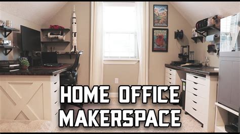 Arrange, edit and apply custom surfaces and materials. Home Office Tour // 3D Printing Maker Space Setup - YouTube