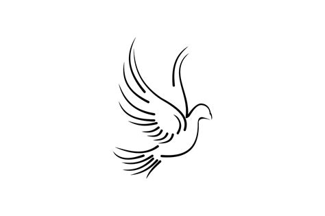 Pigeon Line Art For Wedding And Boutique Logo Design 138103 Logos