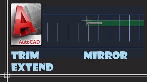 Autocad Complete Tutorials For Beginners Trim Extend And Mirror