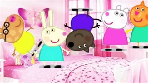 Five Little Peppa Pig Jumping On The Bed Nursery Rhymes And More