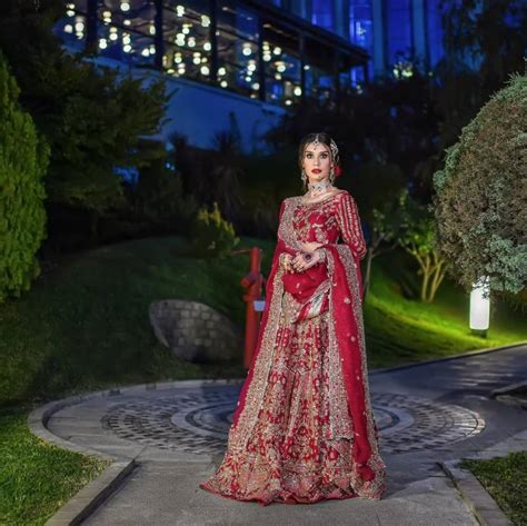 Burcu Kiratli Looks Scintillating In Pakistani Bridal Outfit