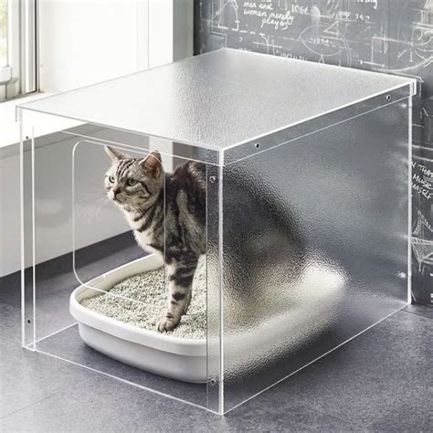 Minimalist Acrylic Cat Litter Box Cover Cat Litter Tray Cat Litter Cat Room