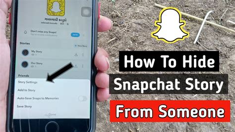 How To Hide Your Snapchat Story From Someone Youtube