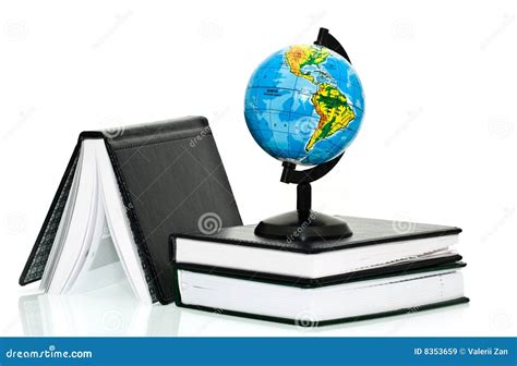 Globe With Notebooks Stock Image Image Of Sphere Textbook 8353659