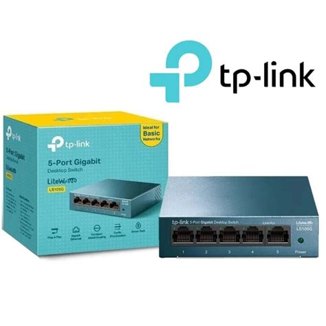 Switch Tp Link Liteware Ls105g De 5 Puertos Gigabit 101001000 Mbps Metalico Tecnit