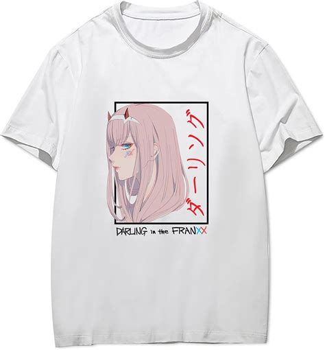 Acsefire Darling In The Franxx Print T Shirt Anime Zero Two Cosplay