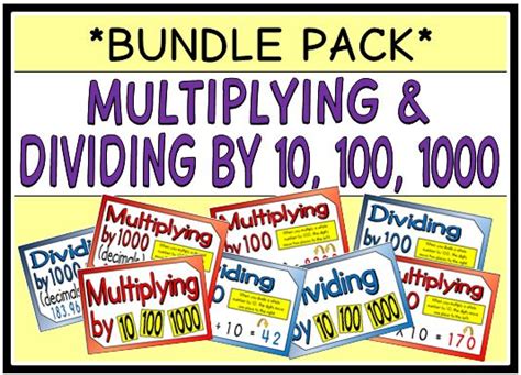Multiplying And Dividing By 10 100 1000 Bundle Pack Bundle Pack
