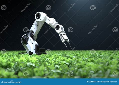 Smart Robotic Farmers Concept Robot Farmers Agriculture Technology