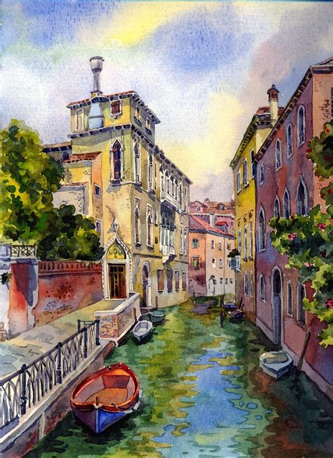 Watercolors Italy On Behance Venice Painting City Painting