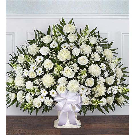 1 800 Flowers Heartfelt Tribute Floor Basket White Canton Ma