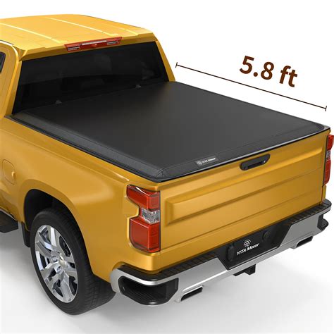 Yitamotor Soft Tri Fold Truck Bed Tonneau Cover Compatible With