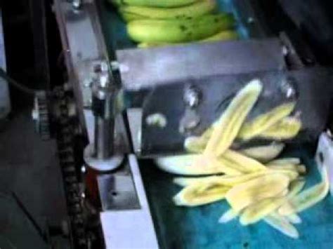The slices are kept in the water, so that they don't darken. banana cutter/cutting machine - YouTube