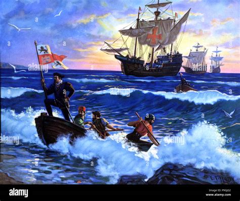 Landing Of Columbus In San Salvador Hi Res Stock Photography And Images