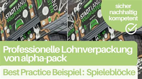 Lohnverpackung von alpha-pack – Best Practice Beispiel: Spieleblöcke