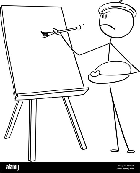 Vector Cartoon Stick Figure Drawing Conceptual Illustration Of Self
