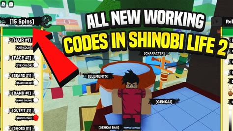 ALL NEW WORKING CODES IN SHINOBI LIFE YouTube