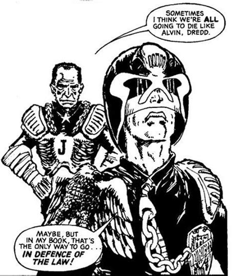 This Is The Last Panel Of The Judge Dredd Origin Plus It Shows Us The Way That Judge Dredd Is