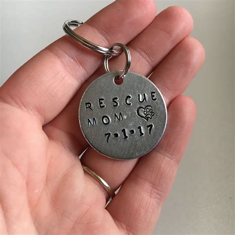 Cafepress brings your passions to life with the perfect item for every. Customizable Rescue Dog Mom Keychain - Custom Dog Keychain ...