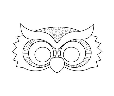 Download This Night Owl Printable Coloring Mask And Other Free