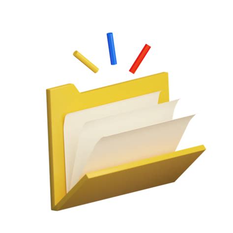 Empty Files Folder 3d Illustration Free Download