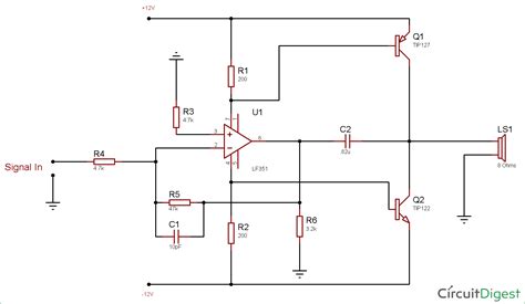 Watt Audio Amplifier Circuit Diagram
