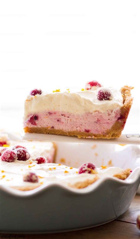 this no bake cranberry orange cream pie is sweet creamy and perfectly dreamy an easy
