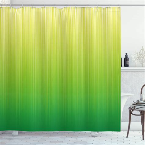 Lime Green Shower Curtain Pin Striped Digital Background Highlight