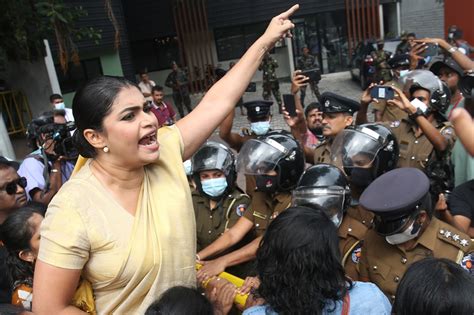Lion Woman Hirunika Arrested During A Womens Protest March Colombo Times