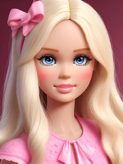 Premium AI Image | Barbie Doll With A pink Frock
