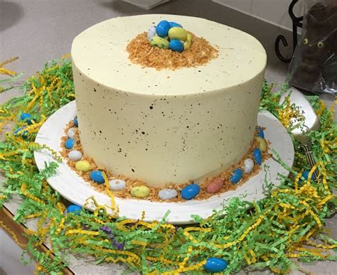 Easter Speckled Egg Cake Coconut Cake With Lemon Cream Filling Egg