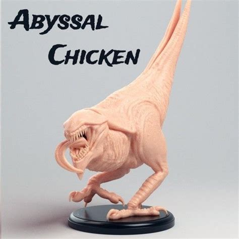 Abyssal Chicken From Dungeons And Dragons Miniature Gaming Print