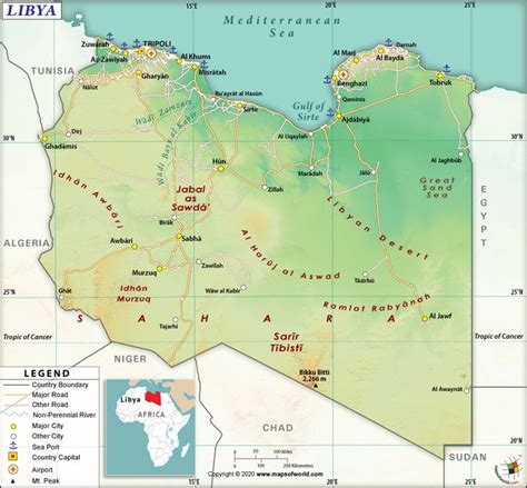 What Are The Key Facts Of Libya Libya World Geography Geography Map