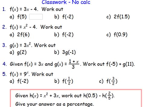 Gcse Maths Functions Higher Teaching Resources