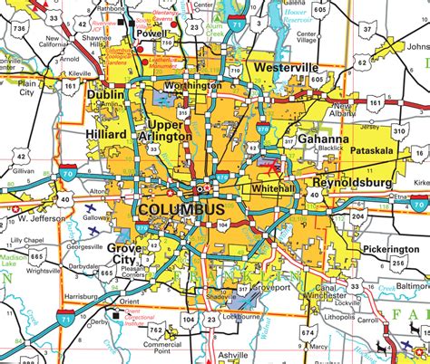 Columbus Ohio Zip Codes By Map Sherpa The Map Shop