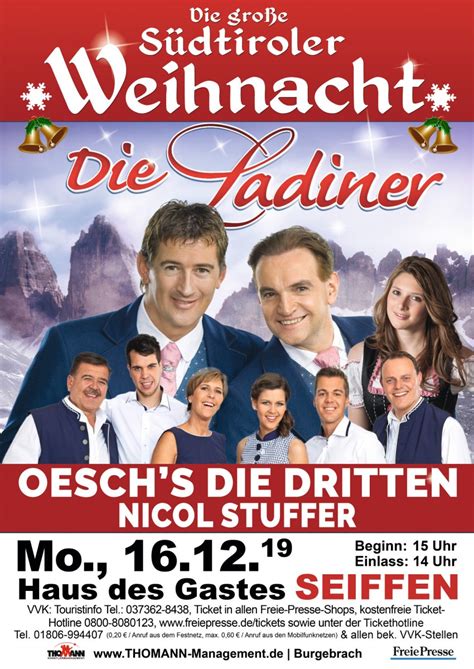 Der wohnort spielt dabei keine rolle. Die Große Südtiroler Weihnacht-mit Den Ladinern, Oeschs ...