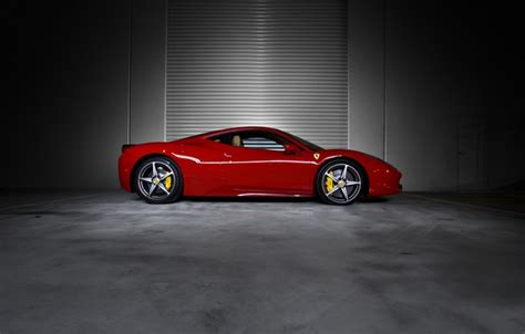 Wallpaper Red Profile Red Ferrari Ferrari Drives 458 Italia